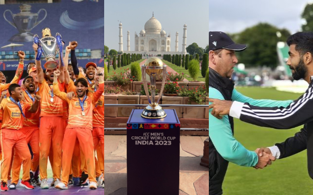 ILT20, INDvIRE and CWC Trophy. (Image Source: Getty Images)
