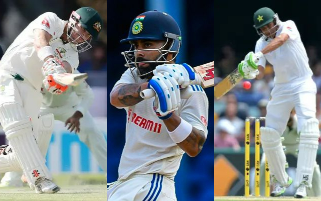 David Warner, Younis Khan and Virat Kohli (Image Credit- Twitter) 