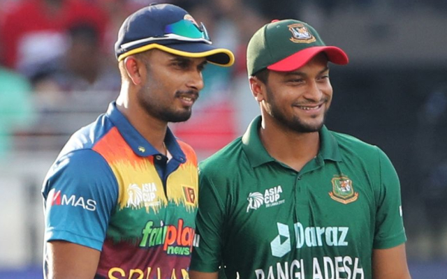 Dasun Shanaka and Shakib al Hasan. (Image Source: Getty Images)