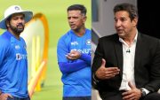 Rahul Dravid-Rohit Sharma and Wasim Akram. (Image Source: BCCI/Twitter)