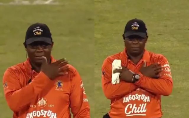 Umpire during Social Media Match (Photo Source: Twitter)