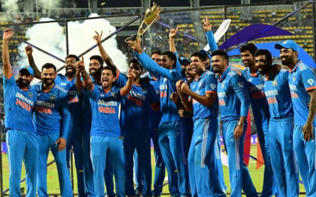 Team India with Asia Cup Trophy. (Image Source: Getty Images)