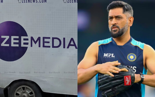 Zee Media and MS Dhoni. (Image Source: Twitter)