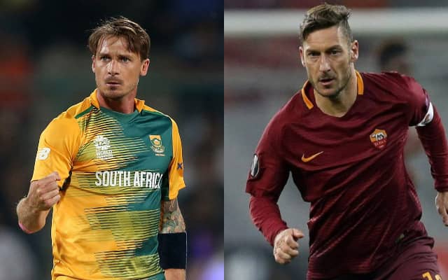 Dale Steyn and Francesco Totti (Pic Source-Twitter)