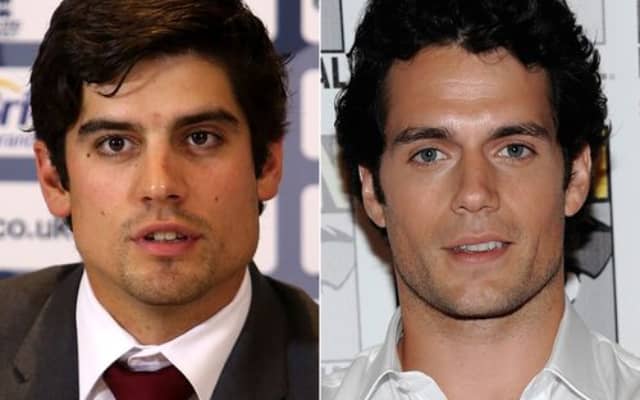 Alastair Cook and Henry Cavill (Pic Source- Twitter)