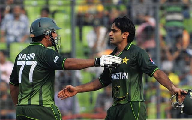 Nasir Jamshed and Mohammad Hafeez (Pic Source-Twitter)