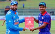 Rohit Sharma and Rohit Paudel. (Image Source: Twitter)