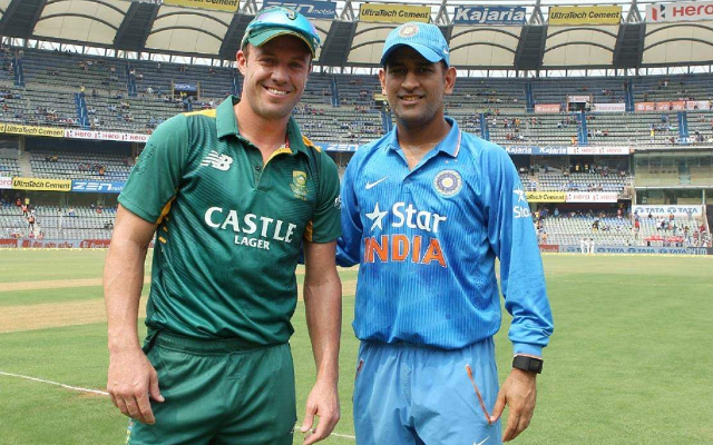 AB de Villiers and MS Dhoni. (Image Source: Getty Images)