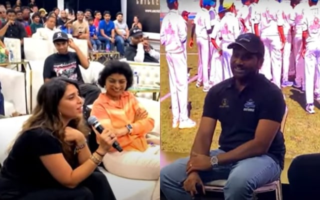 Ritika Sajdeh and Rohit Sharma (Image Source: YouTube)