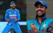 Virat Kohli and Mohammad Amir. (Image Source: Twitter/X)