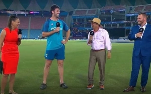 Mitchell Marsh and Sunil Gavaskar. (Image Source: X)