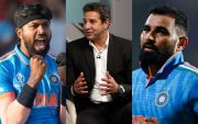 Hardik Pandya, Wasim Akram and Mohammad Shami. (Image Source: Getty Images)