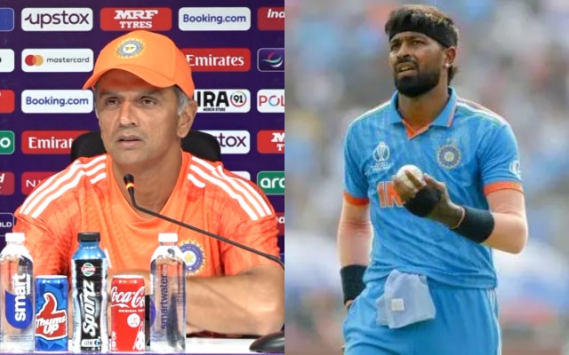 Rahul Dravid and Hardik Pandya. (Image Source: BCCI)