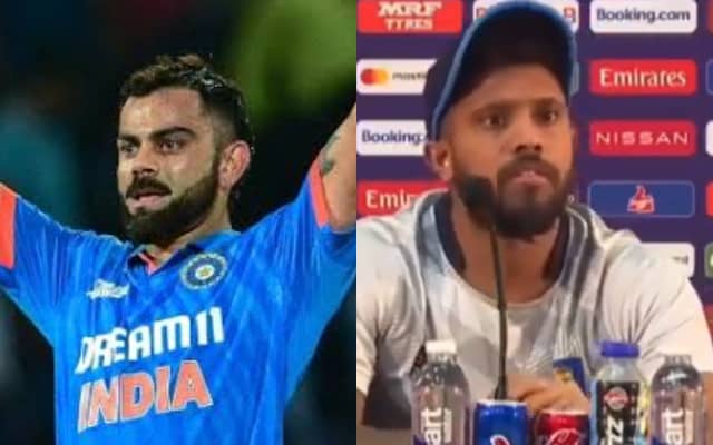 Virat Kohli and Kusal Mendis (Pic Source-Twitter)