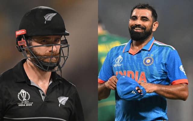 Kane Williamson and Mohammed Shami (Pic Source-Twitter)
