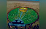 ICC World Cup Trophy Sand Sculpture (Pic Source-Twitter)
