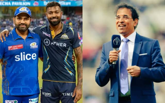 Hardik Pandya and Harsha Bhogle (Pic Source-Twitter)