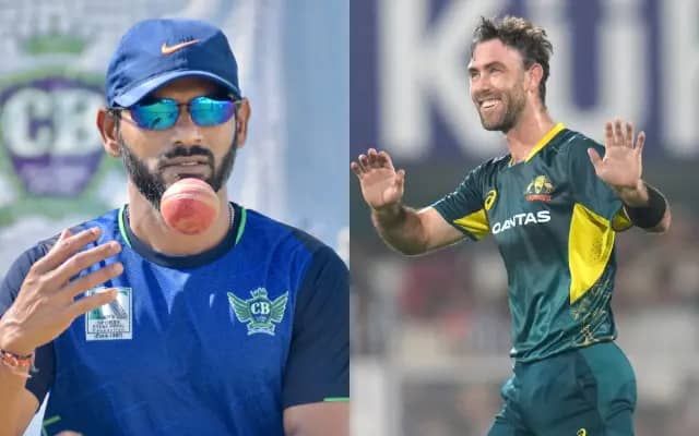 S. Shreedhar and Glenn Maxwell (Pic Source-Twitter)