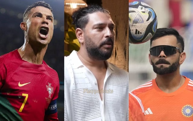 Cristiano Ronaldo, Yuvraj Singh and Virat Kohli. (Image Source: Instagram/X)