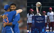 Axar Patel & World Cup Trophy (Photo Source; Getty Images)