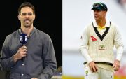 Mitchell Johnson and David Warner. (Image Source: Getty Images)