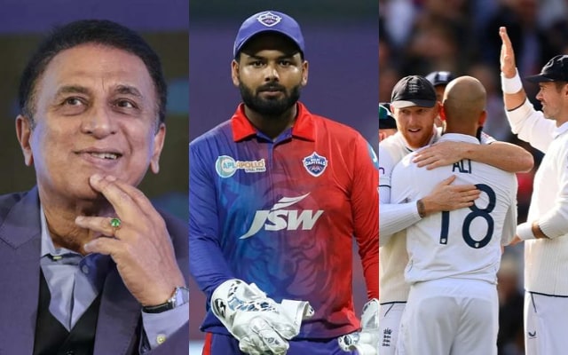 Sunil Gavaskar, Rishabh Pant and England Test Team. (Image Source: Getty Images/IPL)
