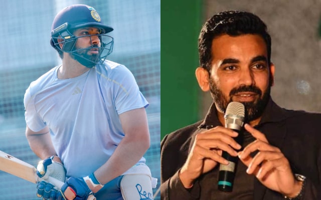 Rohit Sharma and Zaheer Khan. (Image Source: MI X/Getty Images)