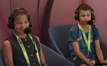 Late Andrew Symonds' kids grace commentary box at SCG (Pic Source-Twitter)