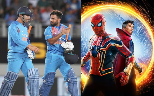 Doctor Strange-Spiderman and MS Dhoni – Rishabh Pant (Pic Source-Twitter)