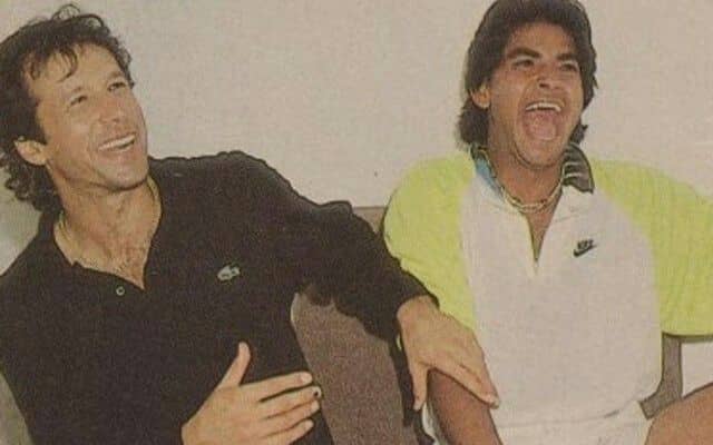 Imran Khan and Aaqib Javed (Photo Source: Twitter)
