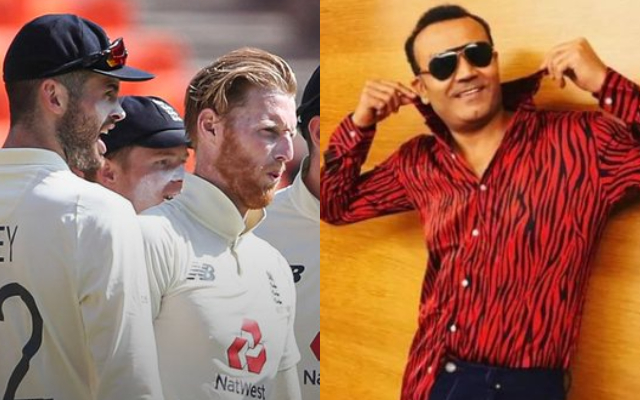 England Cricket Team and Virender Sehwag (Image Credit- Twitter)