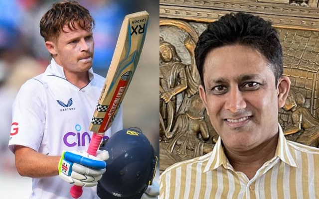Ollie Pope and Anil Kumble. (Image Source: Getty Images/X)