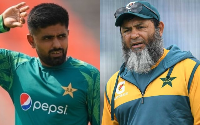 Babar Azam and Mushtaq Ahmed. (Image Source: Getty Images)