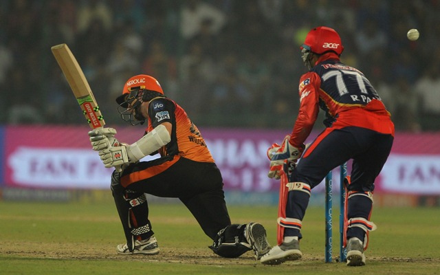 Kane Williamson in action. (Photo by Surjeet Yadav/IANS)