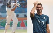 Rohit Sharma and James Anderson (Pic Source-Twitter)