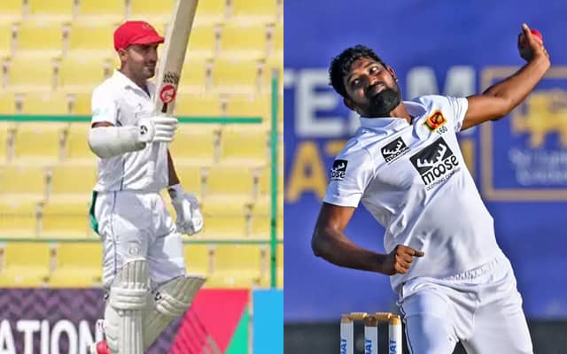 Hashmatullah Shahidi and Prabath Jayasuriya .(Photo Source: X(Twitter)