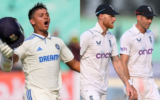 Yashasvi Jaiswal and James Anderson. (Image Source: Getty Images)