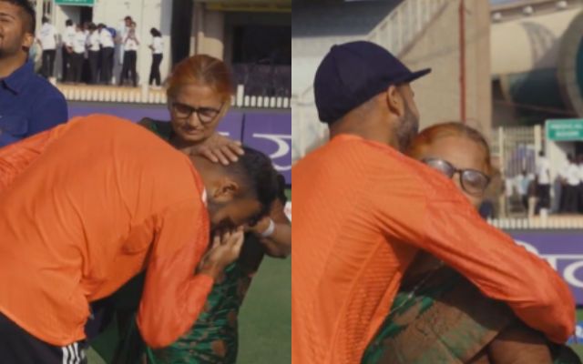 Akash Deep and his Mother (Photo Source: X/Twitter)