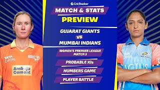 Gujarat Giants Women vs Mumbai Indians Women  | WPL 2024 | Match Preview and Stats | CricTracker