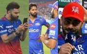 Virat Kohli, Rohit Sharma and Hardik Pandya. (Image Source: IPL-X)