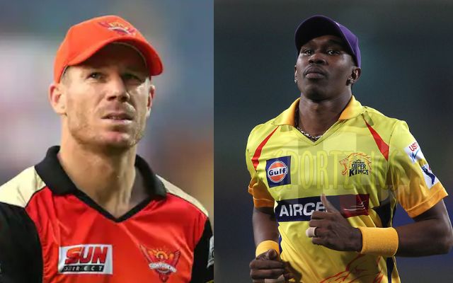 David Warner & Dwayne Bravo (Photo Source: Getty Images)