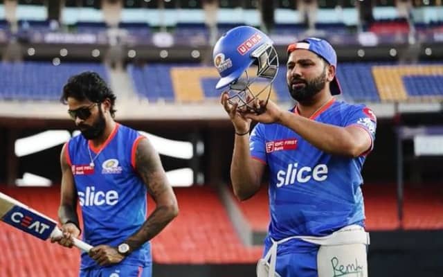 Hardik Pandya and Rohit Sharma (Pic Source-X)