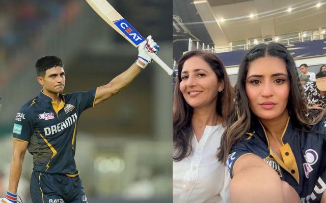 Shubman Gill Shahneel Gill & his Mother (Photo Source: IPL Official Website/Instagram)