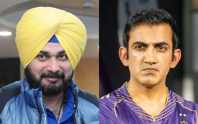 Navjot Singh Sidhu and Gautam Gambhir (Image Credit- Twitter X) 