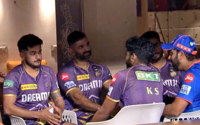 Rohit Sharma in KKR dressing room (Photo Source: X/Twitter)