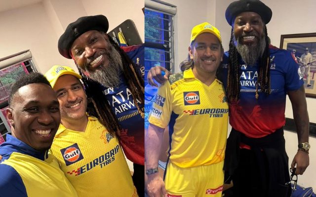 Bravo, Dhoni And Gayle (Image Credit- Instagram)