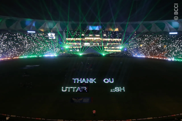 Laser Light Show At Ekana Stadium (Pic Source: BCCI/IPL)