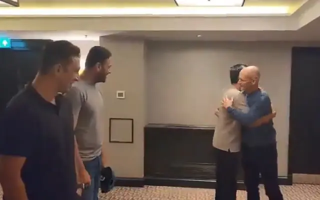Babar Azam greets Gary Kirsten