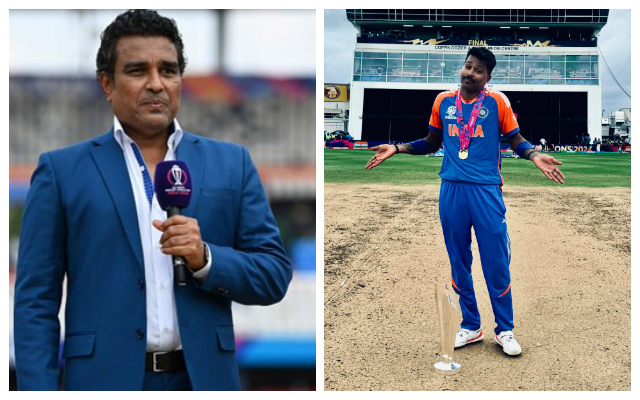 Sanjay Manjrekar & Hardik Pandya (Photo Source: X/Twitter)