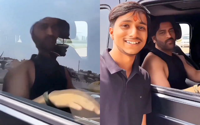 MS Dhoni with his fans (Photo Source: X/Twitter)